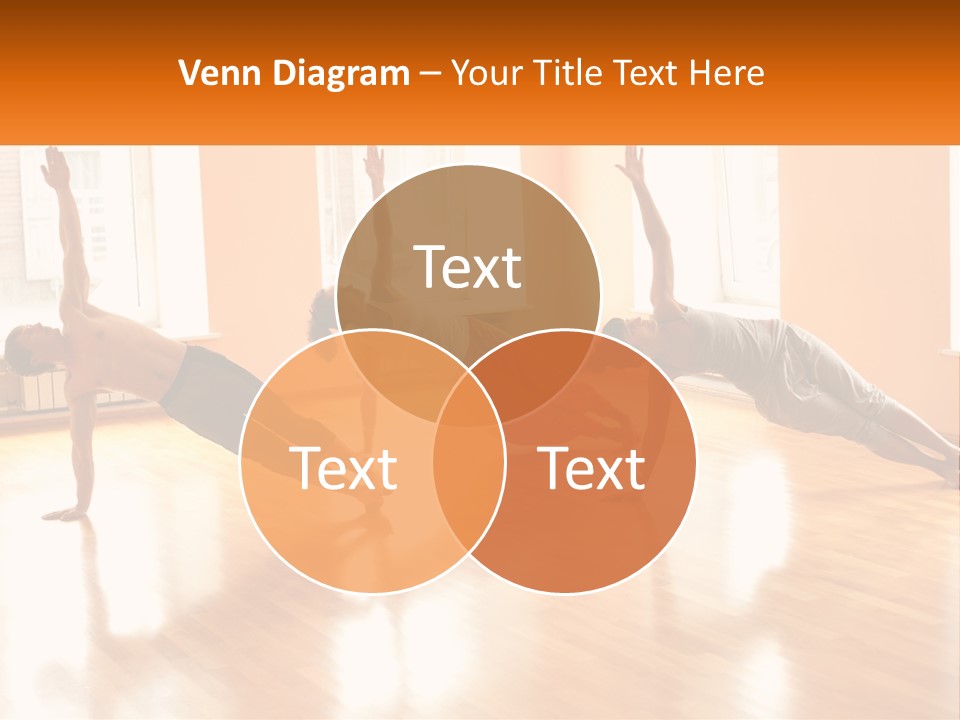 A Group Of People Doing Yoga Poses In A Room PowerPoint Template