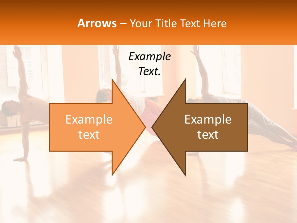 A Group Of People Doing Yoga Poses In A Room PowerPoint Template