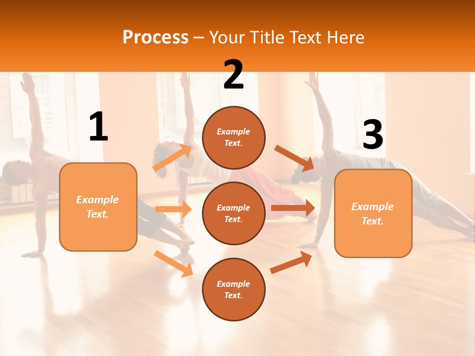 A Group Of People Doing Yoga Poses In A Room PowerPoint Template