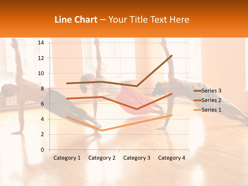 A Group Of People Doing Yoga Poses In A Room PowerPoint Template