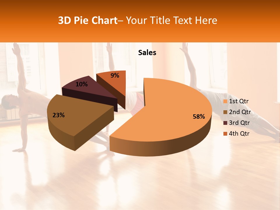 A Group Of People Doing Yoga Poses In A Room PowerPoint Template