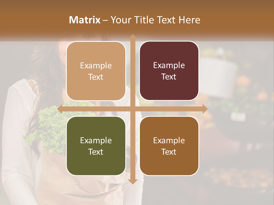 A Woman Holding A Paper Bag Full Of Vegetables PowerPoint Template