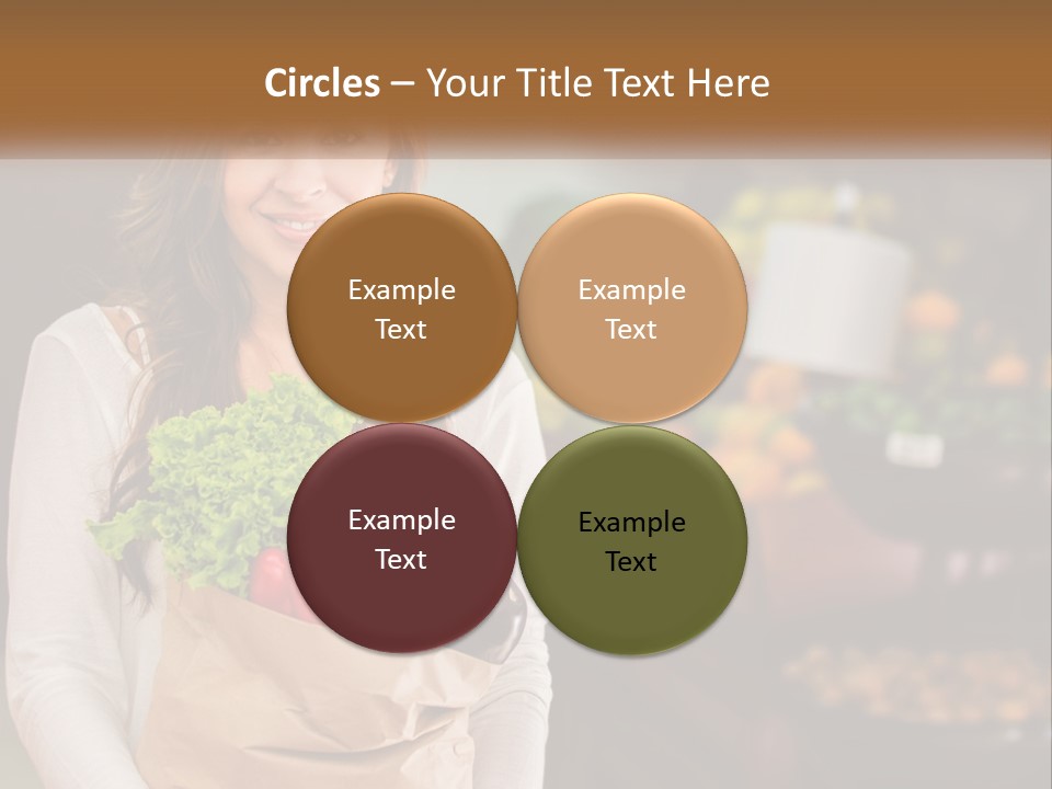 A Woman Holding A Paper Bag Full Of Vegetables PowerPoint Template