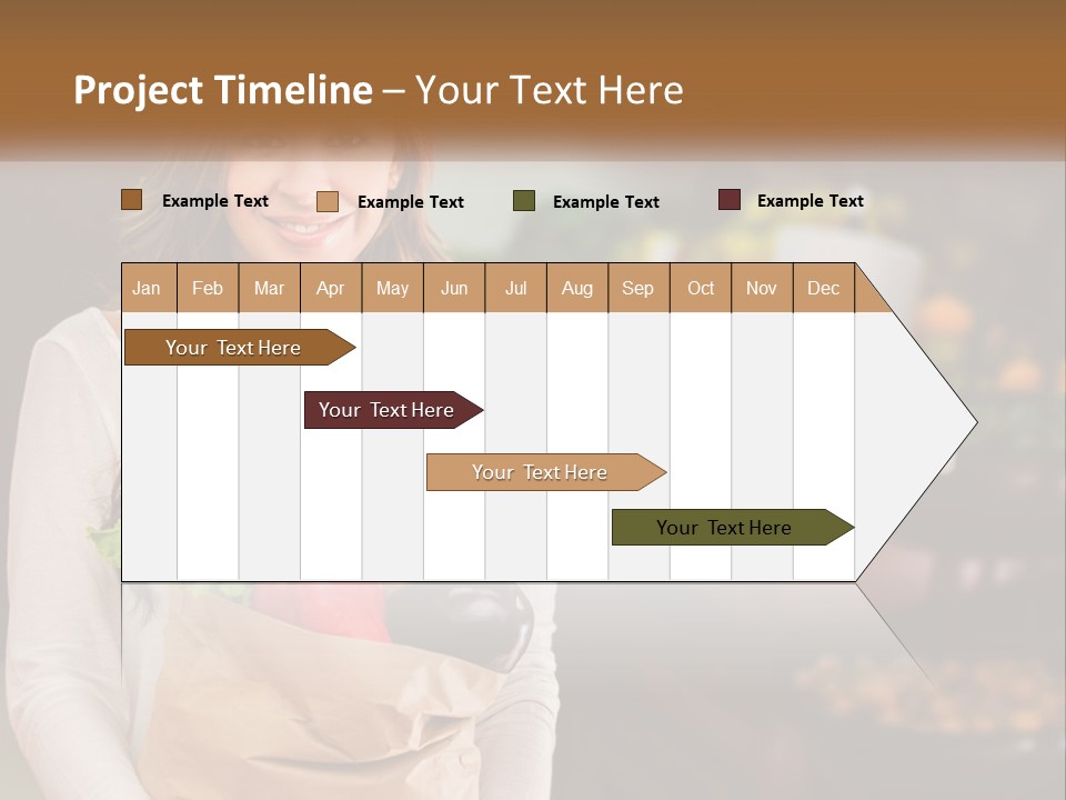 A Woman Holding A Paper Bag Full Of Vegetables PowerPoint Template