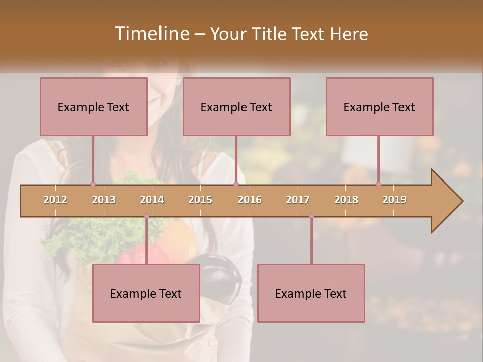 A Woman Holding A Paper Bag Full Of Vegetables PowerPoint Template