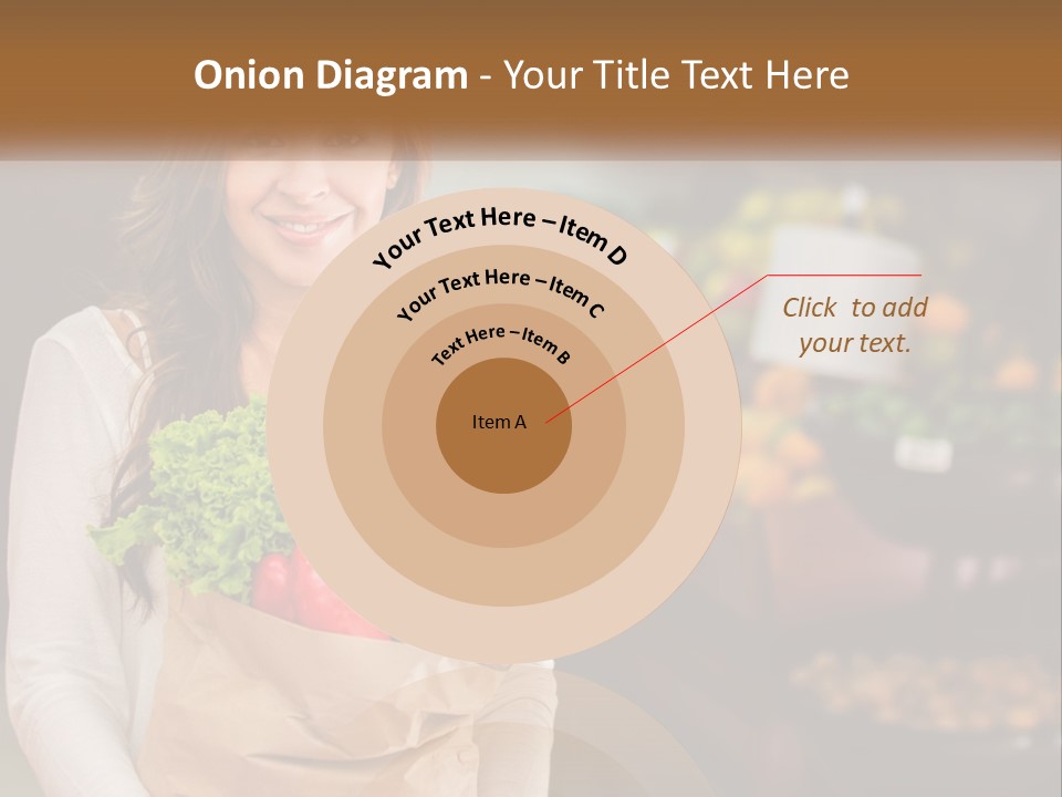 A Woman Holding A Paper Bag Full Of Vegetables PowerPoint Template