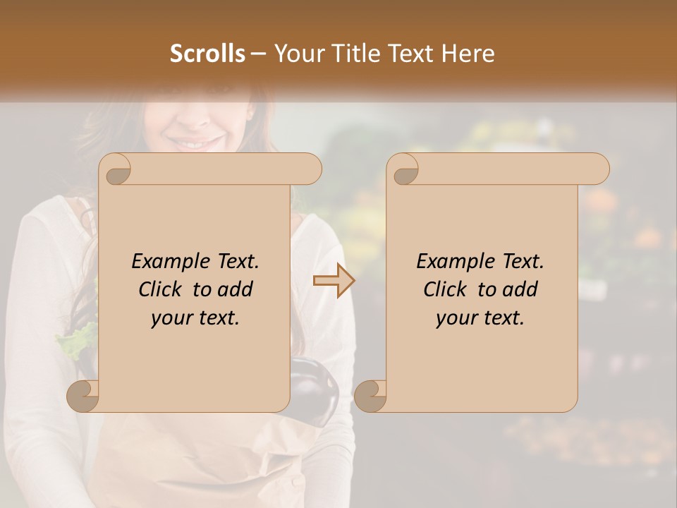 A Woman Holding A Paper Bag Full Of Vegetables PowerPoint Template