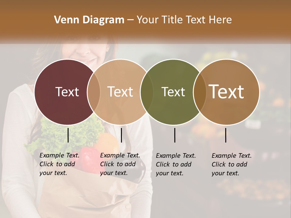 A Woman Holding A Paper Bag Full Of Vegetables PowerPoint Template