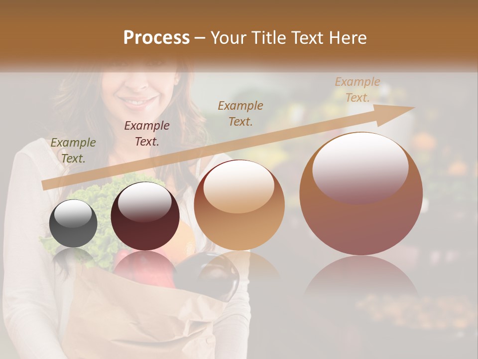 A Woman Holding A Paper Bag Full Of Vegetables PowerPoint Template