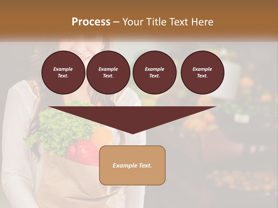 A Woman Holding A Paper Bag Full Of Vegetables PowerPoint Template