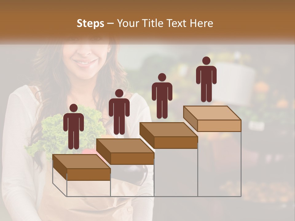 A Woman Holding A Paper Bag Full Of Vegetables PowerPoint Template