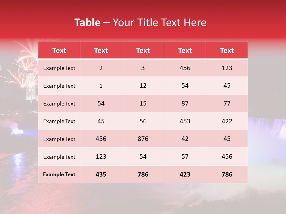 A Fireworks Display Over A Waterfall With A City In The Background PowerPoint Template