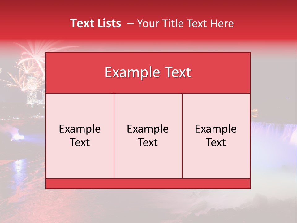 A Fireworks Display Over A Waterfall With A City In The Background PowerPoint Template