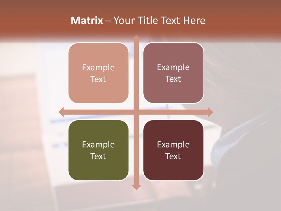 A Young Girl Is Looking At A Computer Screen PowerPoint Template