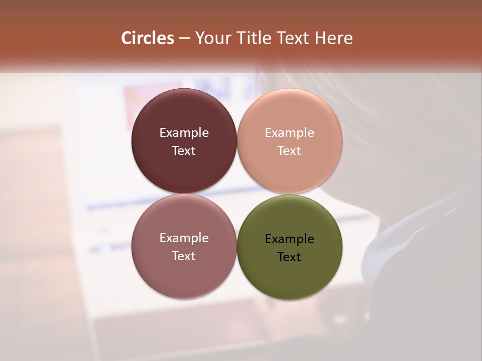 A Young Girl Is Looking At A Computer Screen PowerPoint Template