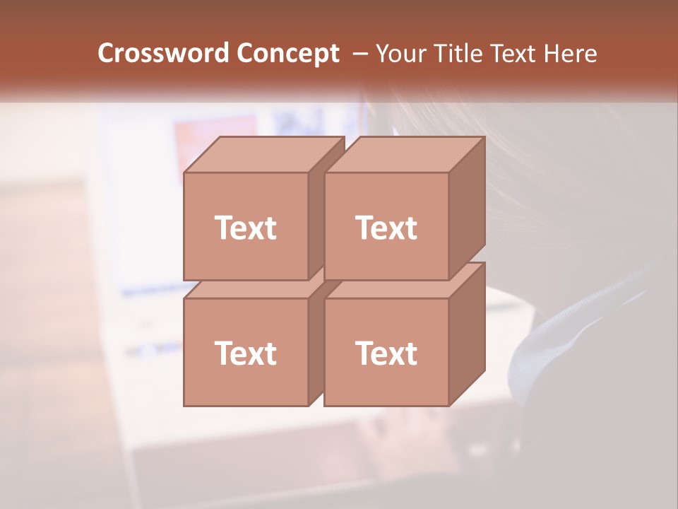 A Young Girl Is Looking At A Computer Screen PowerPoint Template