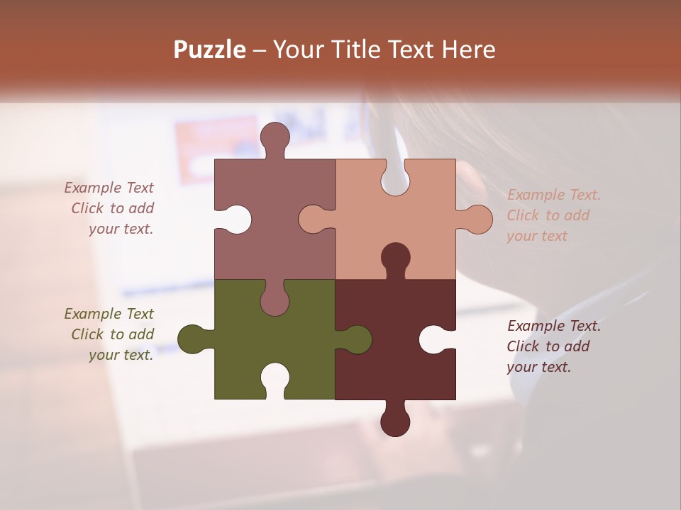 A Young Girl Is Looking At A Computer Screen PowerPoint Template