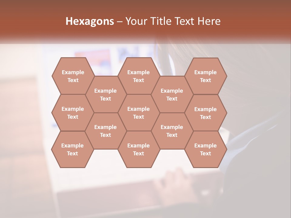 A Young Girl Is Looking At A Computer Screen PowerPoint Template