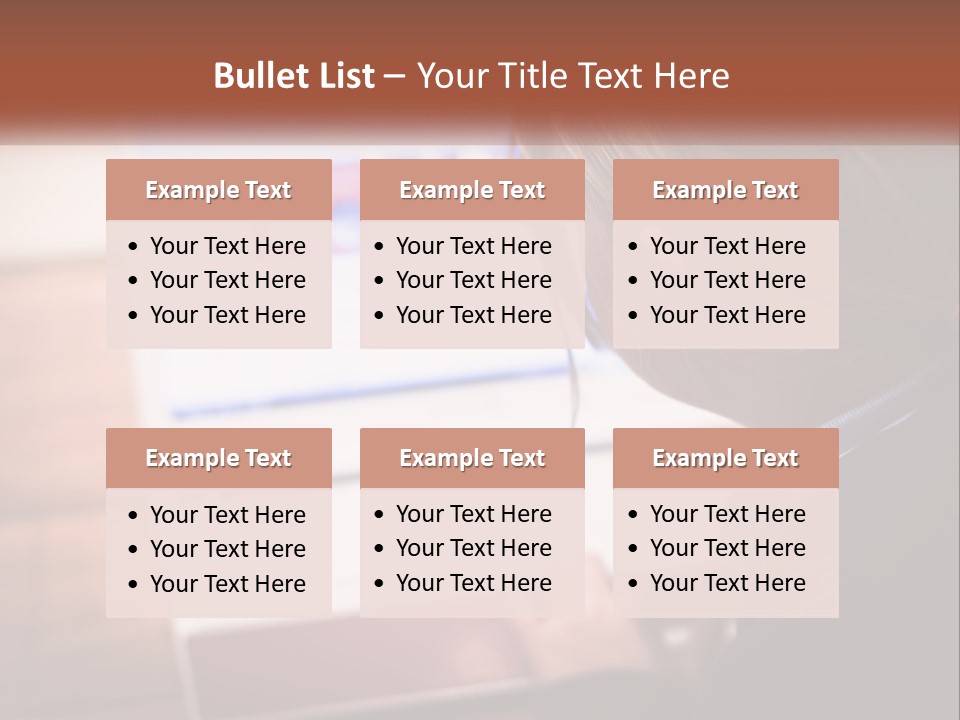 A Young Girl Is Looking At A Computer Screen PowerPoint Template