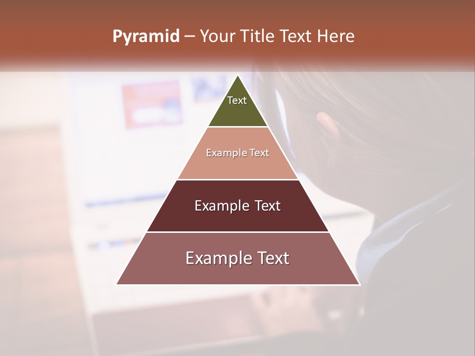 A Young Girl Is Looking At A Computer Screen PowerPoint Template