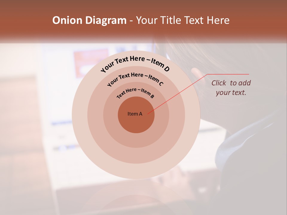 A Young Girl Is Looking At A Computer Screen PowerPoint Template