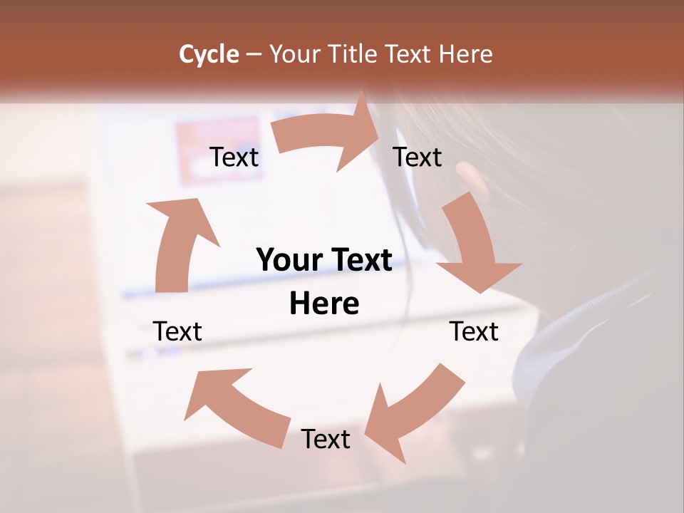 A Young Girl Is Looking At A Computer Screen PowerPoint Template
