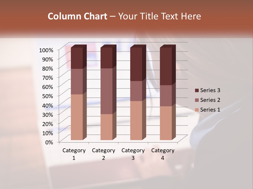 A Young Girl Is Looking At A Computer Screen PowerPoint Template