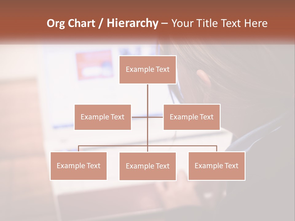 A Young Girl Is Looking At A Computer Screen PowerPoint Template