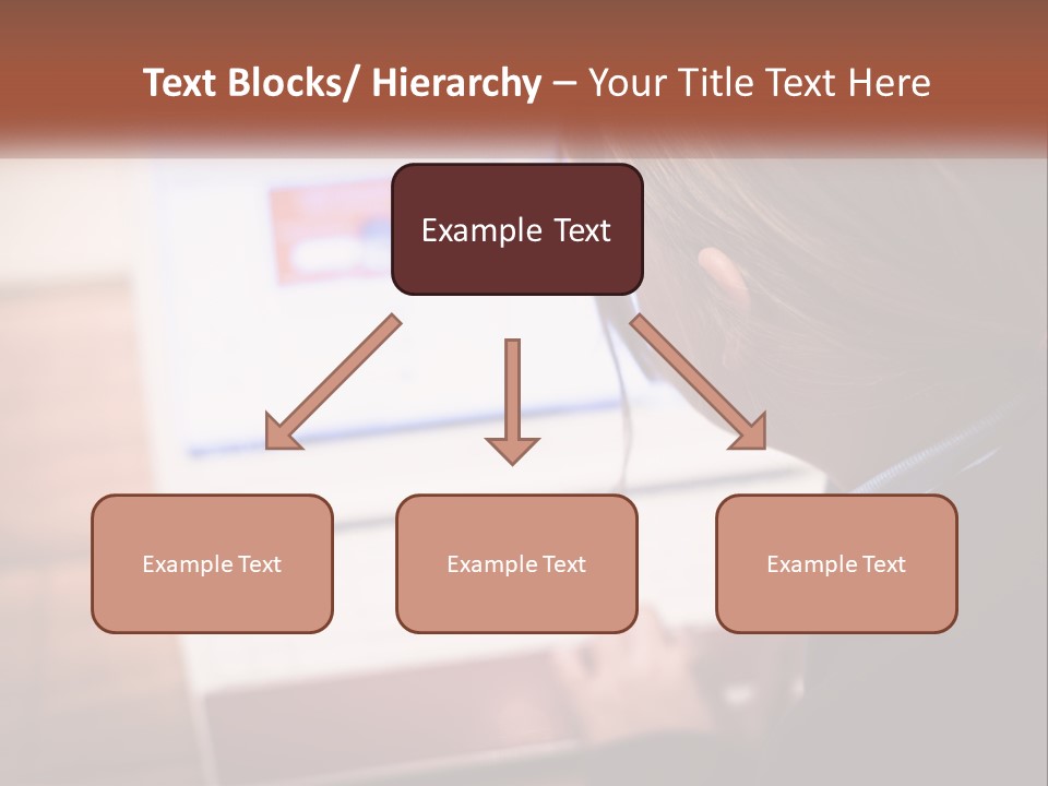 A Young Girl Is Looking At A Computer Screen PowerPoint Template