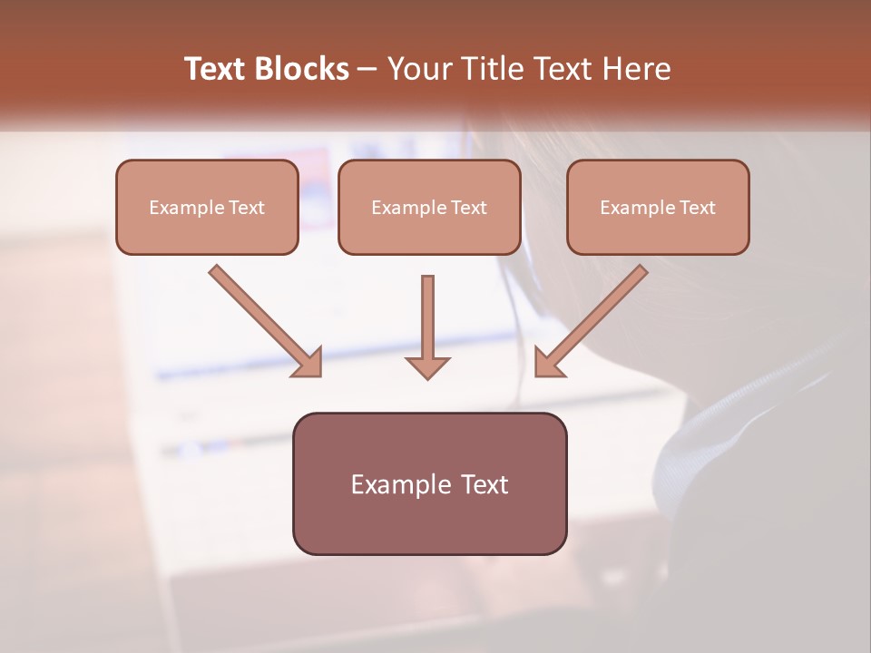 A Young Girl Is Looking At A Computer Screen PowerPoint Template