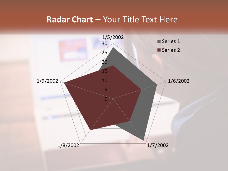 A Young Girl Is Looking At A Computer Screen PowerPoint Template