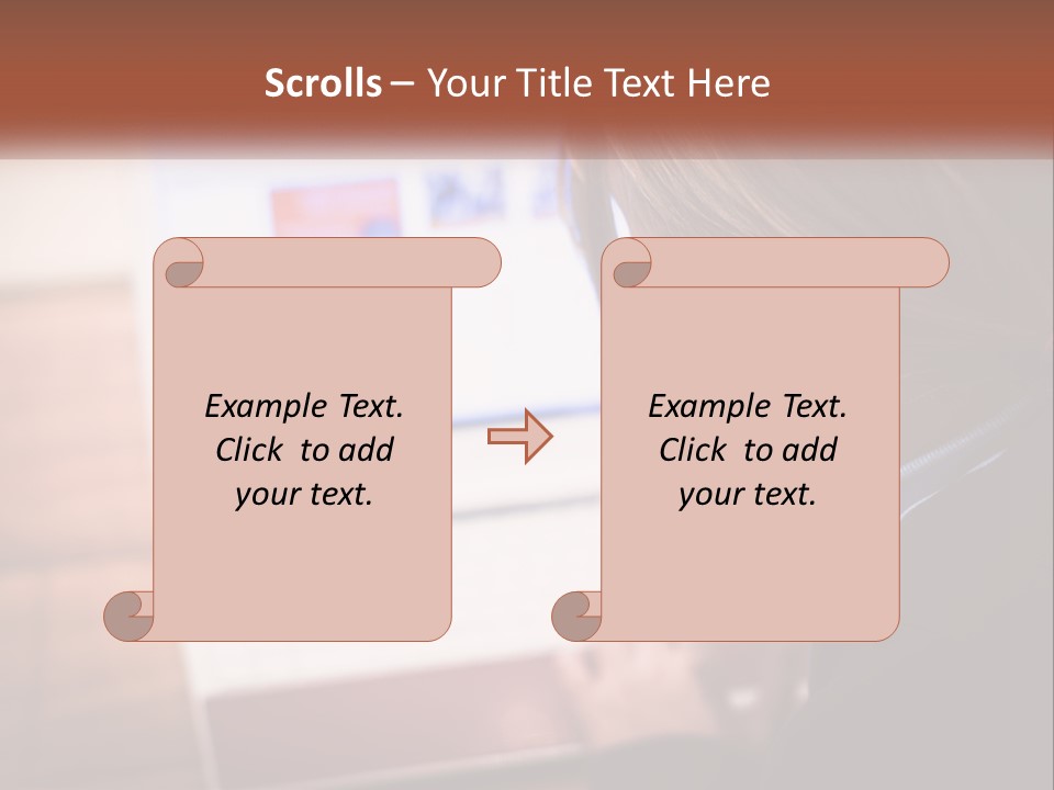 A Young Girl Is Looking At A Computer Screen PowerPoint Template