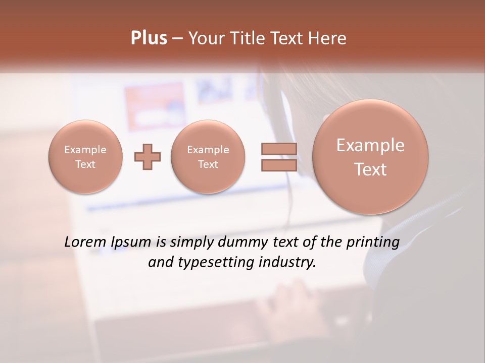 A Young Girl Is Looking At A Computer Screen PowerPoint Template