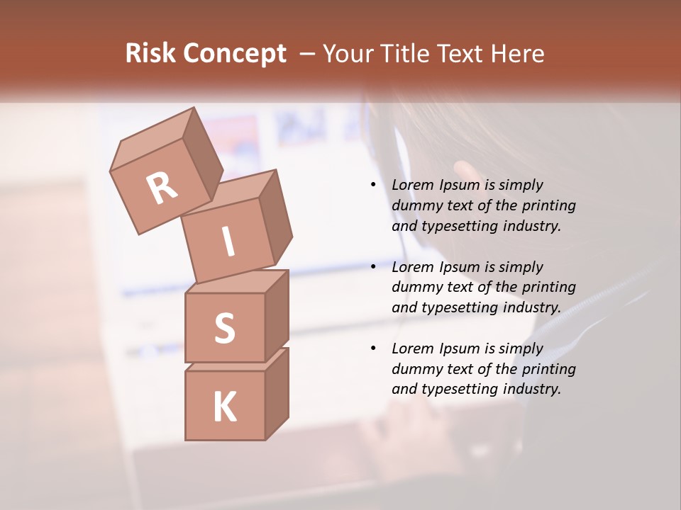 A Young Girl Is Looking At A Computer Screen PowerPoint Template