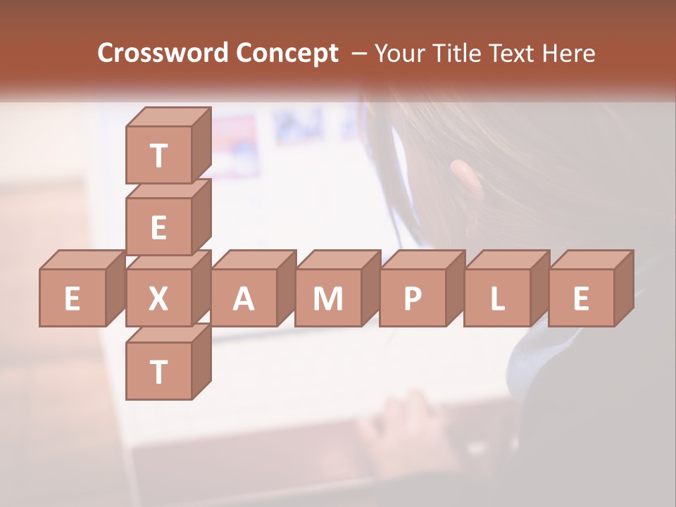 A Young Girl Is Looking At A Computer Screen PowerPoint Template