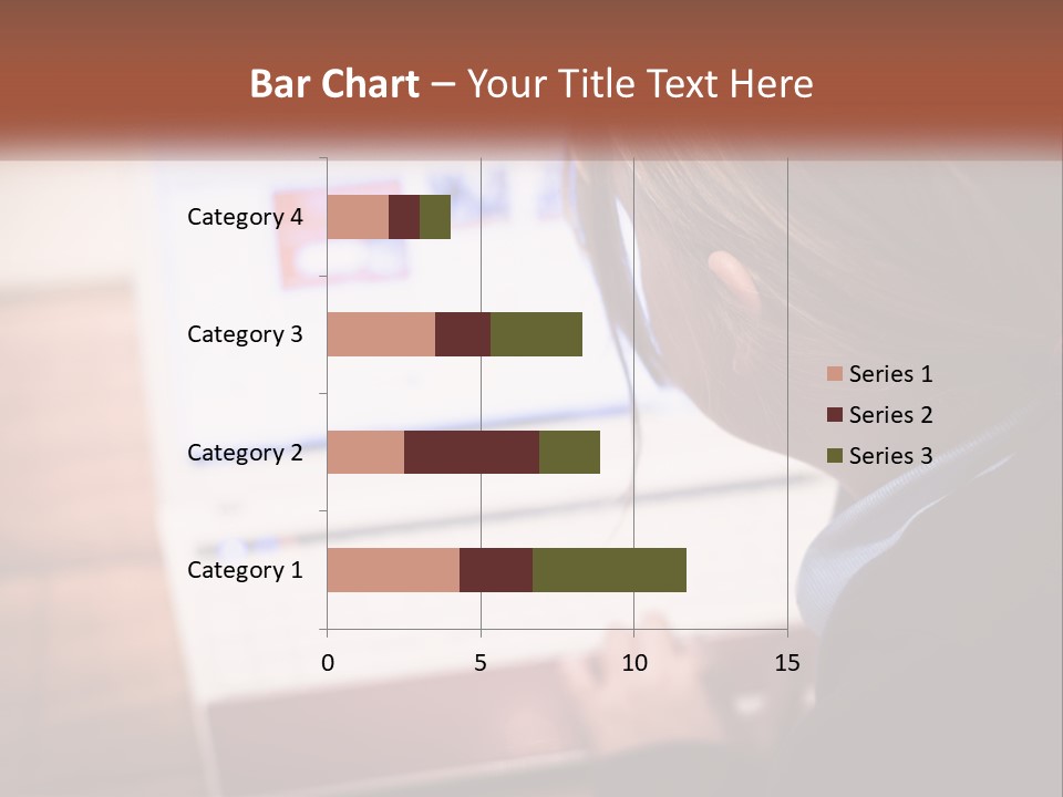 A Young Girl Is Looking At A Computer Screen PowerPoint Template