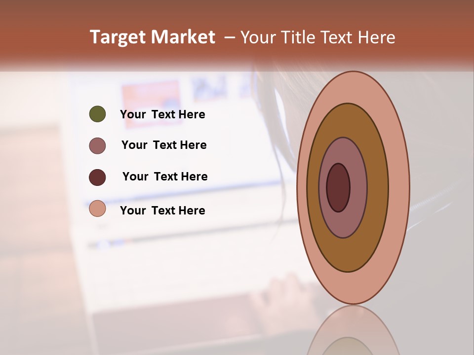 A Young Girl Is Looking At A Computer Screen PowerPoint Template