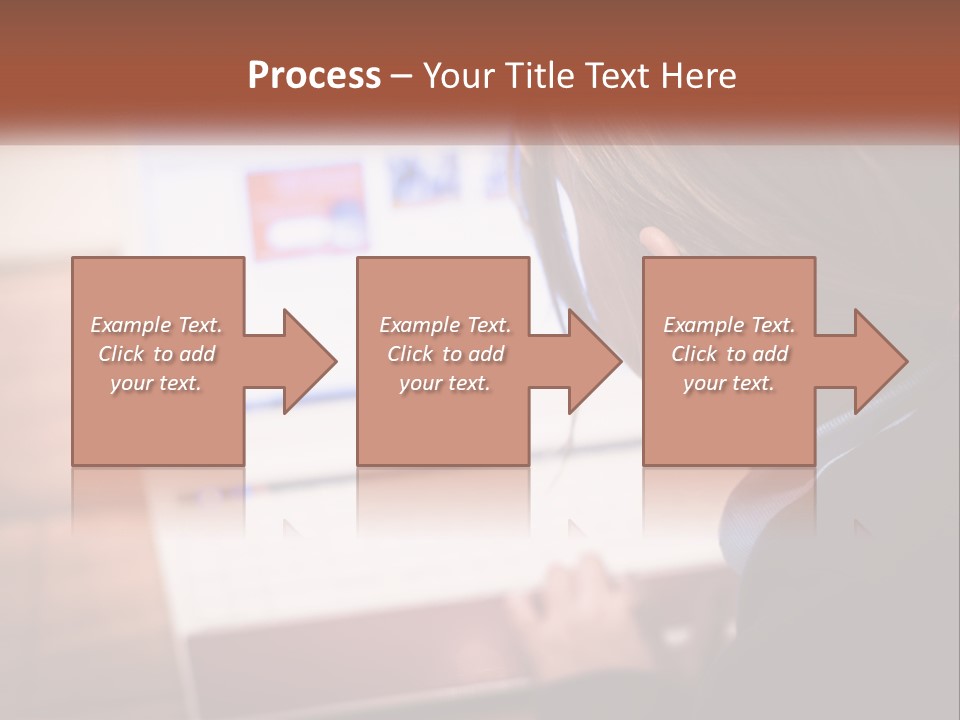 A Young Girl Is Looking At A Computer Screen PowerPoint Template