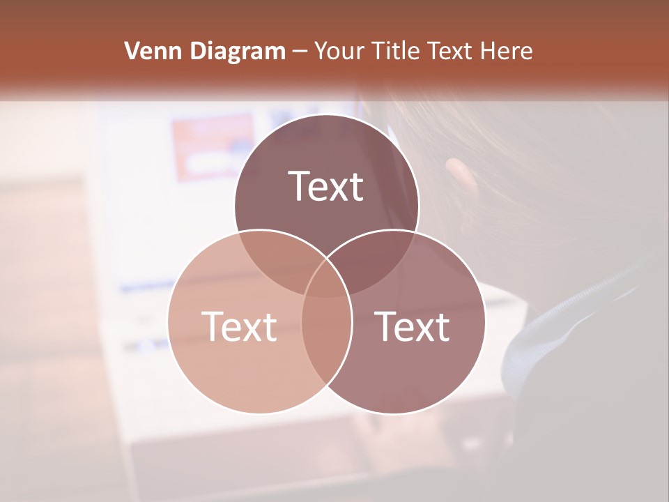 A Young Girl Is Looking At A Computer Screen PowerPoint Template