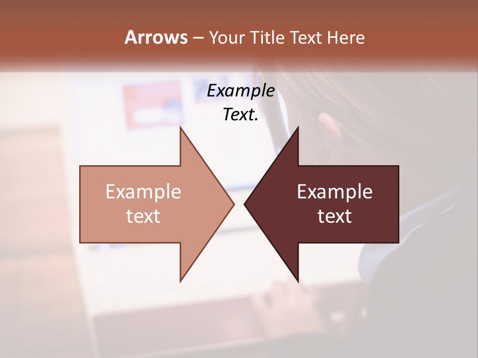 A Young Girl Is Looking At A Computer Screen PowerPoint Template