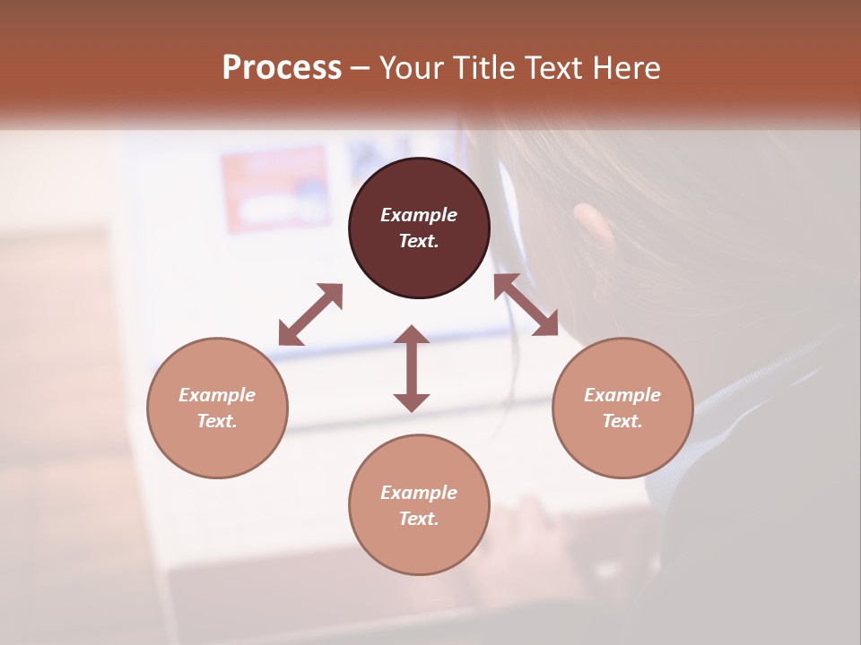 A Young Girl Is Looking At A Computer Screen PowerPoint Template