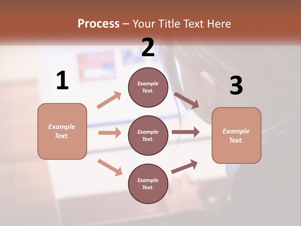 A Young Girl Is Looking At A Computer Screen PowerPoint Template