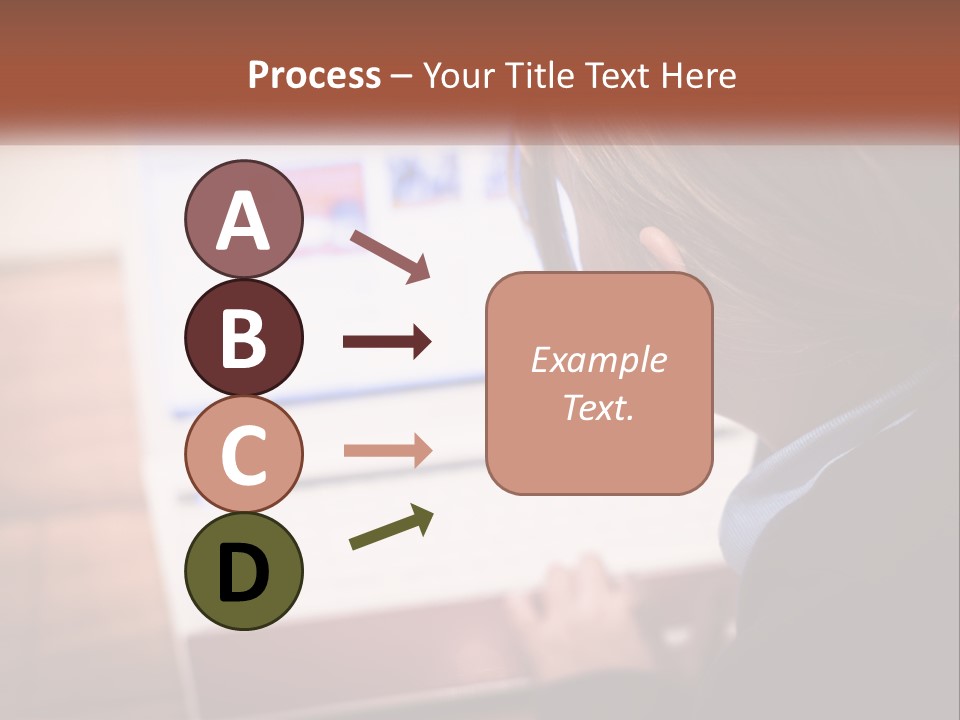 A Young Girl Is Looking At A Computer Screen PowerPoint Template
