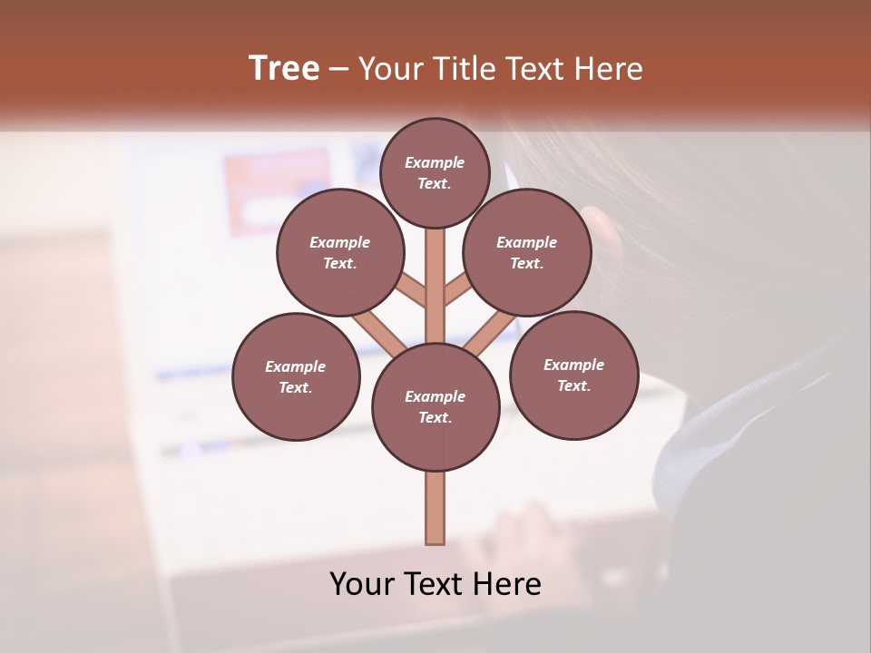 A Young Girl Is Looking At A Computer Screen PowerPoint Template