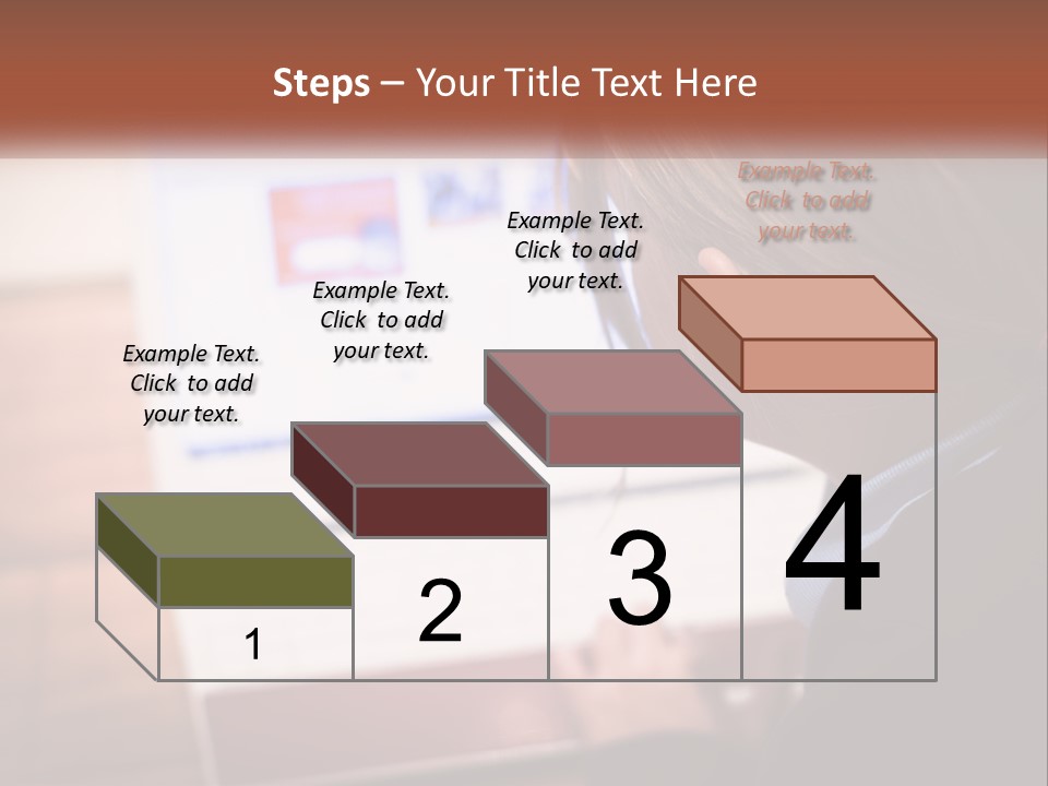 A Young Girl Is Looking At A Computer Screen PowerPoint Template