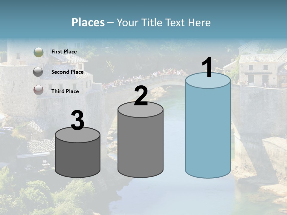 A Bridge Over A River In A City PowerPoint Template