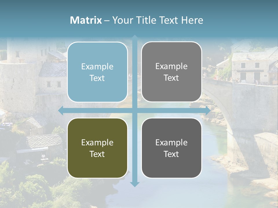 A Bridge Over A River In A City PowerPoint Template