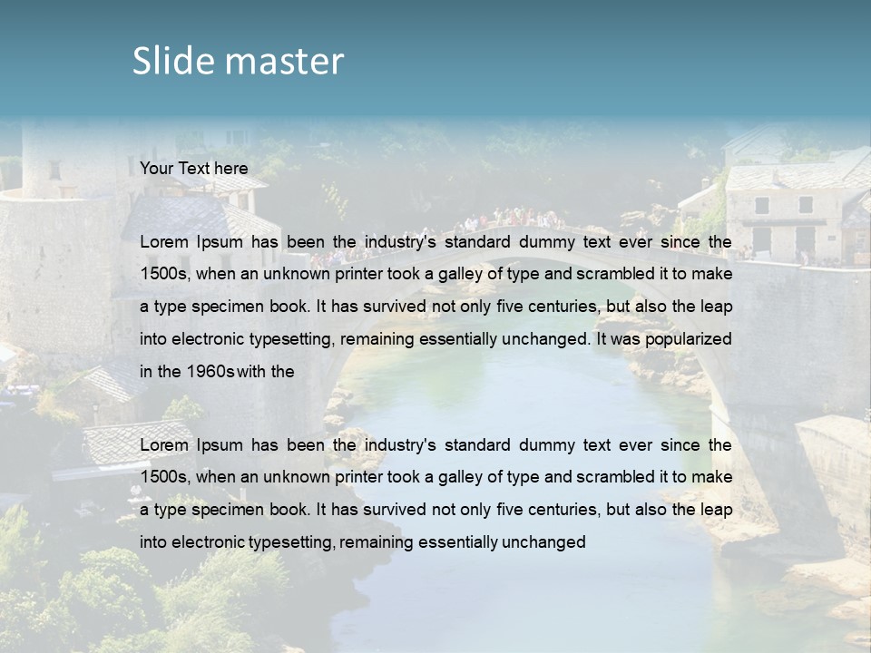 A Bridge Over A River In A City PowerPoint Template