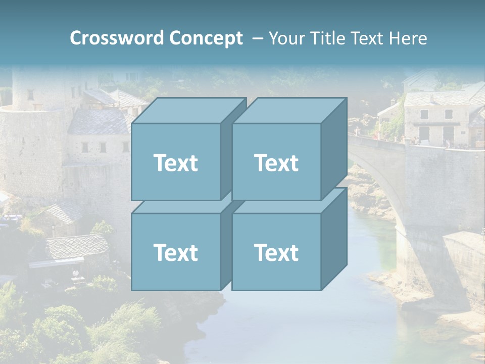 A Bridge Over A River In A City PowerPoint Template