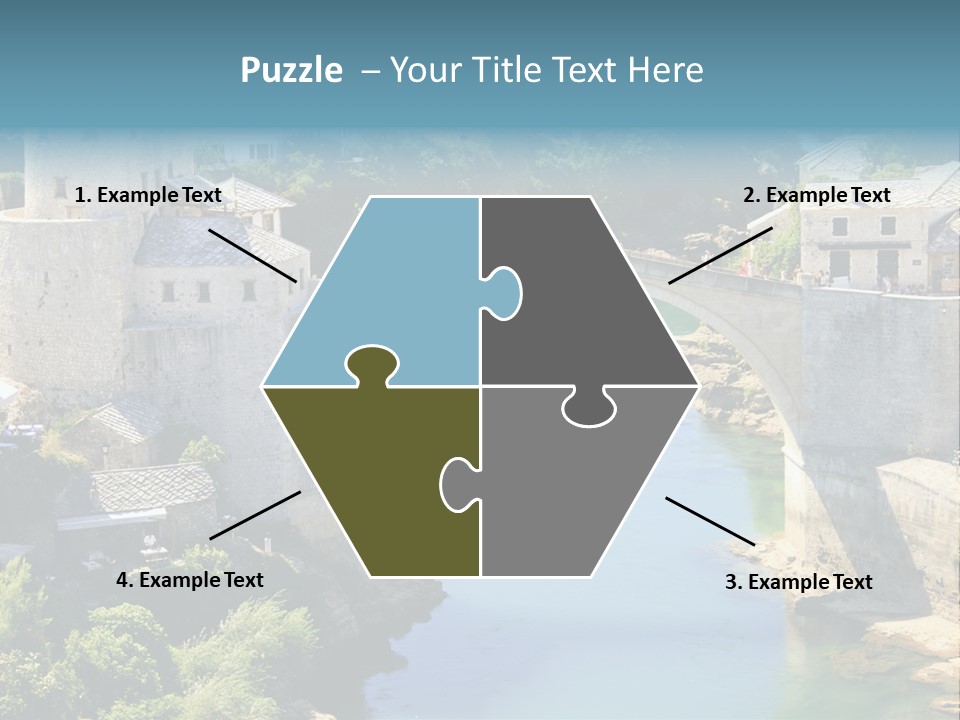 A Bridge Over A River In A City PowerPoint Template